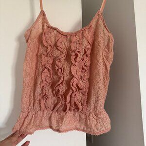 Guess pink ruffle top, size S (US 2 - 4)